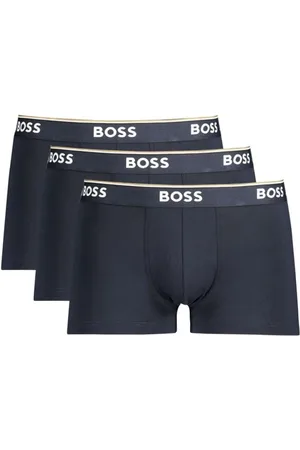 HUGO BOSS Bielizna, Mężczyzna, Niebieski, S, Bawełna, Niebieskie Bawełniane Męskie Bokserki Bielizna
