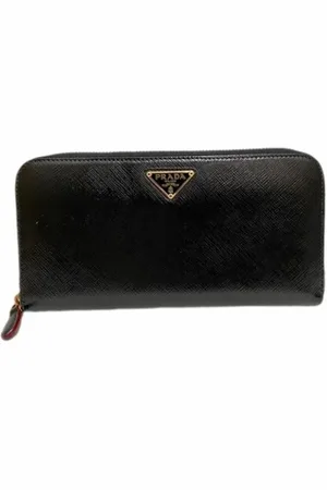 Prada Pre-owned, Kobieta, Czarny, ONE SIZE, Skóra, Pre-owned skórzane portfele
