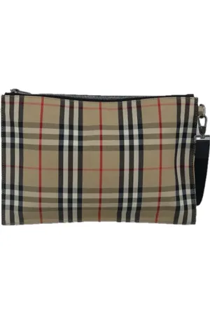 Burberry Pre-owned, Kobieta, Beżowy, ONE SIZE, Pre-owned Canvas clutches