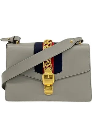 Gucci Pre-owned, Kobieta, Szary, ONE SIZE, Skóra, Pre-owned Leather gucci-bags