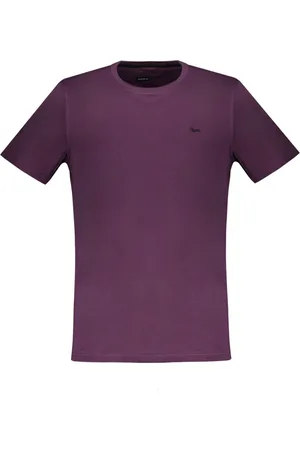 HARMONT&BLAINE Koszulki, Mężczyzna, Fioletowy, S, T-Shirt Męski Krótki Rękaw Fioletowy