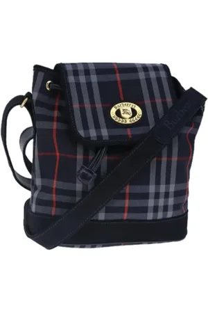 Burberry Pre-owned, Kobieta, Niebieski, ONE SIZE, Pre-owned Canvas shoulder-bags