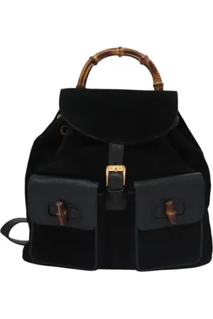 Gucci Pre-owned, Kobieta, Czarny, ONE SIZE, Skóra, Pre-owned Suede backpacks