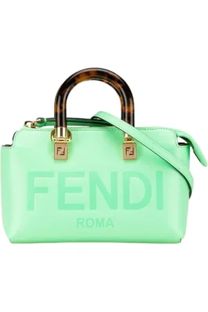 Fendi Pre-owned, Kobieta, Zielony, ONE SIZE, Skóra, Pre-owned Skórzane torebki