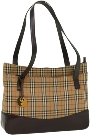 Burberry Pre-owned, Kobieta, Beżowy, ONE SIZE, Pre-owned Canvas shoulder-bags