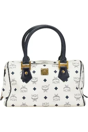 MCM Pre-owned, Kobieta, Biały, ONE SIZE, Skóra, Pre-owned Canvas handbags