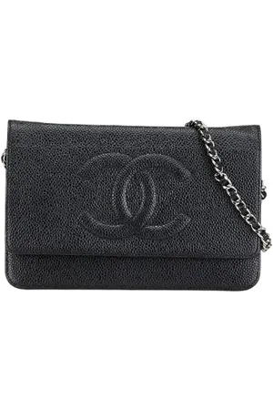 CHANEL Pre-owned, Kobieta, Czarny, ONE SIZE, Skóra, Pre-owned skórzane portfele