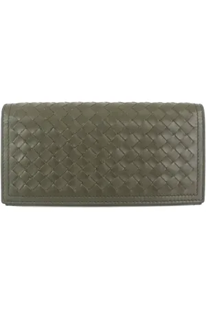 Bottega Veneta Pre-owned, Mężczyzna, Zielony, ONE SIZE, Skóra, Pre-owned skórzane portfele