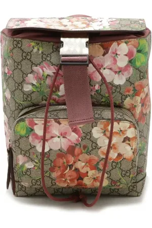 Gucci Pre-owned, Kobieta, Wielobarwność, ONE SIZE, Zamsz, Pre-owned Canvas backpacks