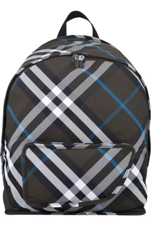 Burberry Torebki, Mężczyzna, Wielobarwność, ONE SIZE, Nylon, Zielony Plecak w Kratę