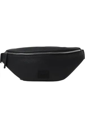 HUGO BOSS Torebki, Mężczyzna, Czarny, ONE SIZE, Nowoczesna Skórzana Torba na Ramię