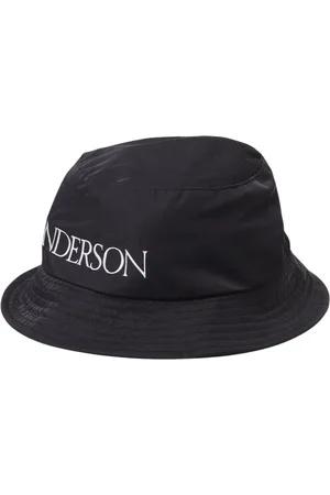 J.W.Anderson Akcesoria, Mężczyzna, Czarny, S, Nylon, Czarna Logo Bucket Hat Stylowy Dodatek