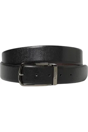 HUGO BOSS Akcesoria, Mężczyzna, Czarny, ONE SIZE, Czarny Odwracalny Pasek Skórzany