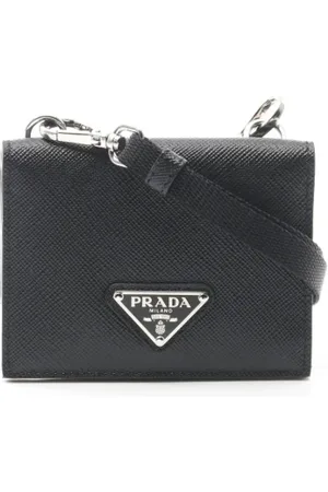 Prada Pre-owned, Kobieta, Czarny, ONE SIZE, Skóra, Pre-owned skórzane portfele