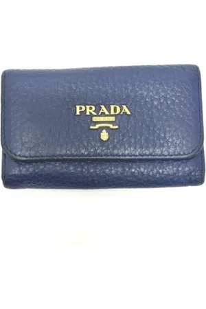 Prada Pre-owned, Kobieta, Niebieski, ONE SIZE, Skóra, Pre-owned skórzane portfele