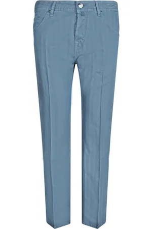 Jacob Cohen Jeansy, Mężczyzna, Niebieski, W32, Niebieskie Spodnie Slim Fit Pięciokieszeniowe
