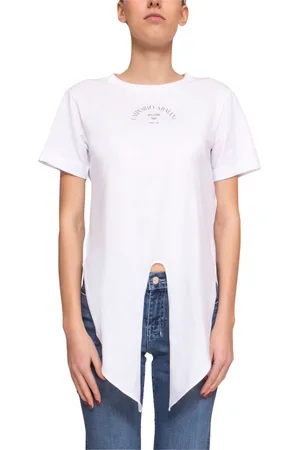 Emporio Armani Koszulki, Kobieta, Biały, XS, Biała Damska T-shirt U0002