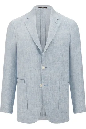 Boggi Milano Kurtki, Mężczyzna, Niebieski, 3XL, Lniana, Bawełniana, Wełniana i Jedwabna Kurtka