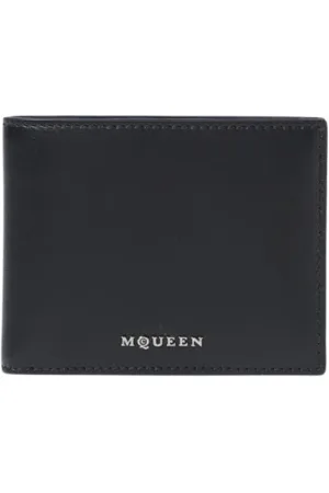 Alexander McQueen Akcesoria, Mężczyzna, Czarny, ONE SIZE, Czarna Skórzana Portmonetka Stylowa i Praktyczna