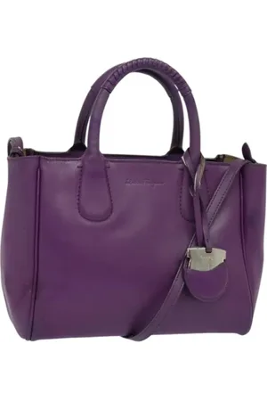 Salvatore Ferragamo Pre-owned, Kobieta, Fioletowy, ONE SIZE, Skóra, Pre-owned Skórzane torebki
