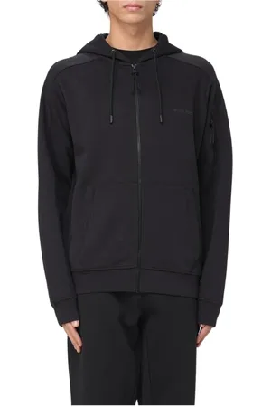 Woolrich Bluzy, Mężczyzna, Czarny, M, Czarny Bluza z zamkiem Fleece Activewear