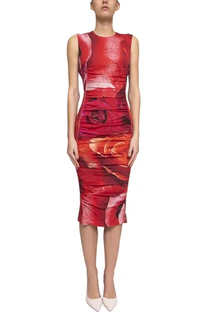 Roberto Cavalli Sukienki, Kobieta, Czerwony, S, Czerwona Sukienka Donna 2000, Elegancki Styl