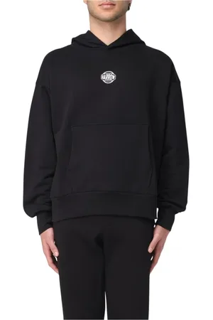 BARROW Bluzy, Mężczyzna, Czarny, L, Czarna bluza z kapturem w luzie odzież sportowa