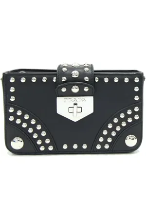 Prada Pre-owned, Kobieta, Czarny, ONE SIZE, Skóra, Pre-owned skórzane portfele