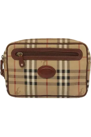 Burberry Pre-owned, Kobieta, Beżowy, ONE SIZE, Pre-owned Canvas clutches