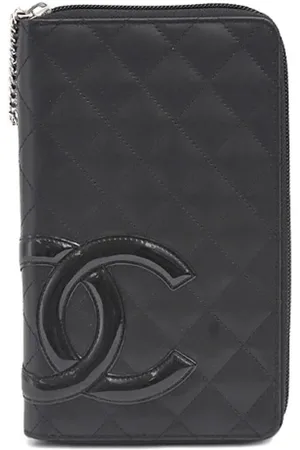 CHANEL Pre-owned, Kobieta, Czarny, ONE SIZE, Skóra, Pre-owned skórzane portfele