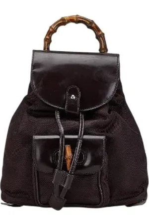 Gucci Pre-owned, Kobieta, brązowy, ONE SIZE, Skóra, Pre-owned Canvas backpacks