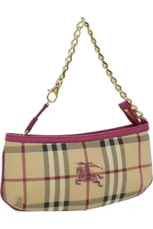 Burberry Pre-owned, Kobieta, Beżowy, ONE SIZE, Skóra, Pre-owned Fabric clutches