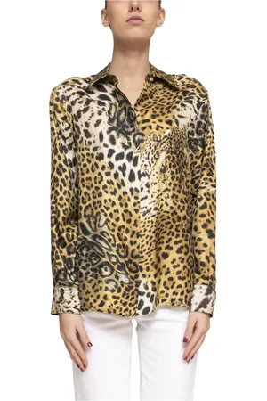 Roberto Cavalli Bluzki, Kobieta, brązowy, S, Naturalna Donna Koszula 504 Stylowa
