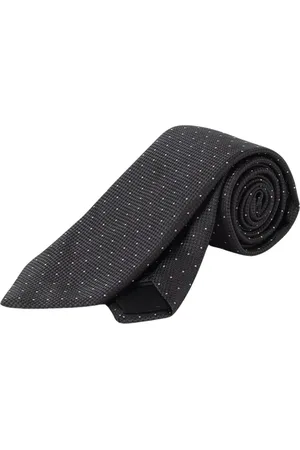 HUGO BOSS Akcesoria, Mężczyzna, Szary, ONE SIZE, Elegancki Jedwabny Krawat