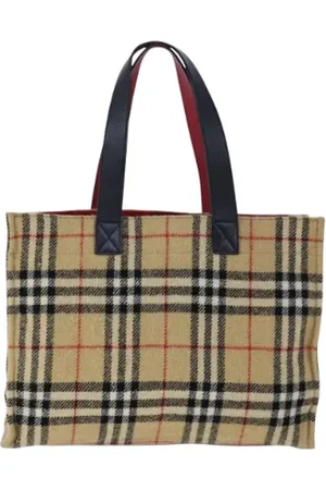 Burberry Pre-owned, Kobieta, Beżowy, ONE SIZE, Bawełna, Pre-owned Cotton shoulder-bags