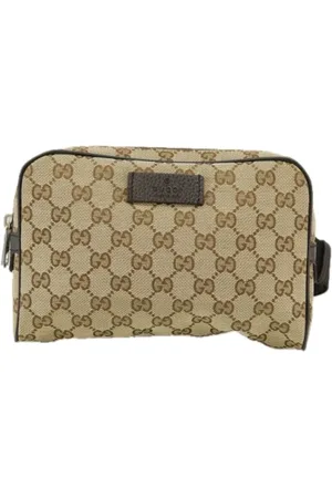 Gucci Pre-owned, Kobieta, Beżowy, ONE SIZE, Pre-owned Canvas shoulder-bags