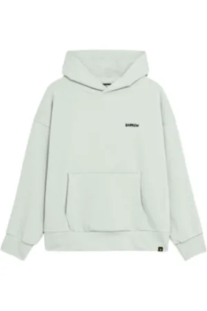BARROW Bluzy, Mężczyzna, Niebieski, L, Biała Bluza z Kapturem z Detalami Pluszowego Misia