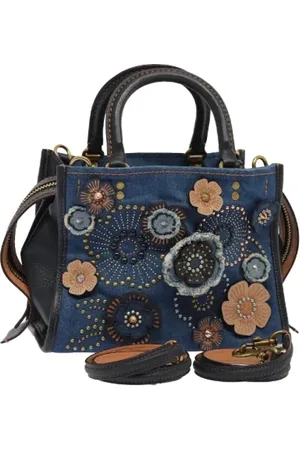 Coach Pre-owned, Kobieta, Niebieski, ONE SIZE, Pre-owned Canvas handbags