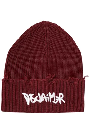 DISCLAIMER Akcesoria, Mężczyzna, Czerwony, ONE SIZE, Bordowy Zestawiony Czapka Hat