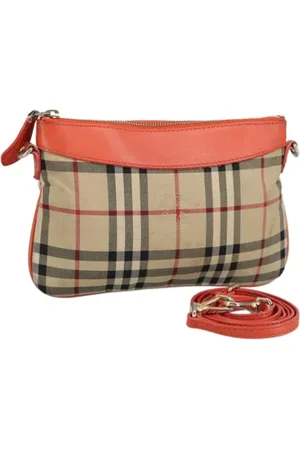 Burberry Pre-owned, Kobieta, Beżowy, ONE SIZE, Pre-owned Canvas crossbody-bags