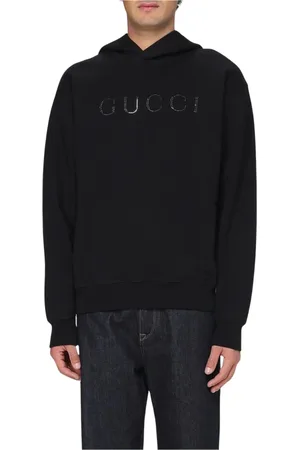 Gucci Bluzy, Mężczyzna, Czarny, M, Kryształowo zdobiona bluza