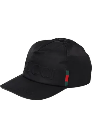 Gucci Akcesoria, Mężczyzna, Czarny, M, Nylon, Nakrapiana Logo Baseball Cap