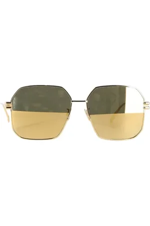 Bottega Veneta Pre-owned, Mężczyzna, Żółty, ONE SIZE, Pre-owned Metal sunglasses