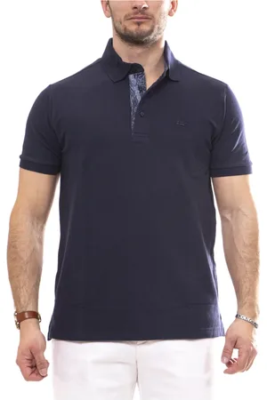 Etro Koszulki, Mężczyzna, Niebieski, S, Granatowy Polo Shirt Styl Rzym