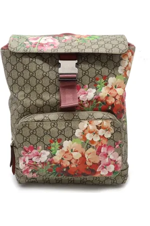 Gucci Pre-owned, Kobieta, Beżowy, ONE SIZE, Pre-owned Canvas backpacks