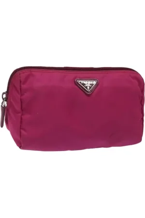 Prada Pre-owned, Kobieta, Różowy, ONE SIZE, Nylon, Pre-owned Nylon pouches