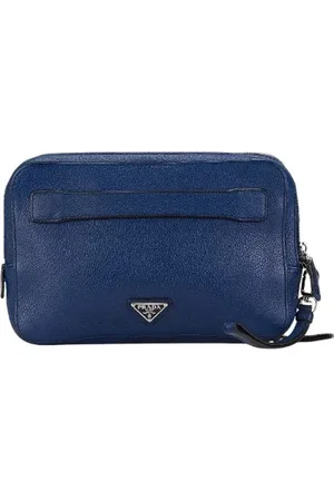 Prada Pre-owned, Kobieta, Niebieski, ONE SIZE, Skóra, Pre-owned Leather prada-bags