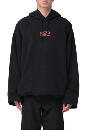 Vetements Bluzy, Mężczyzna, Czarny, M, Czarny Bluza z Nadrukiem dla Mężczyzn