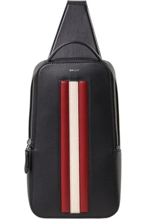 Bally Torebki, Mężczyzna, Czarny, ONE SIZE, Skórzana Torba na Ramię Trójkolorowa