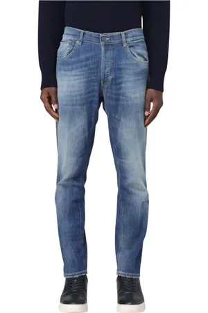 Dondup Jeansy, Mężczyzna, Niebieski, W34, Denim, Klasyczne Niebieskie Jeansyy
